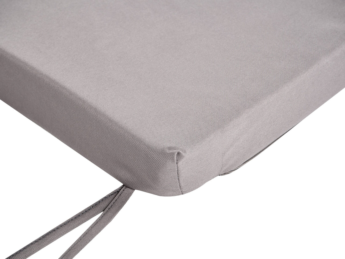 Banc Avec Coussin D'assise Beliani Tuscania Marron Gris 35x160x45 Cm