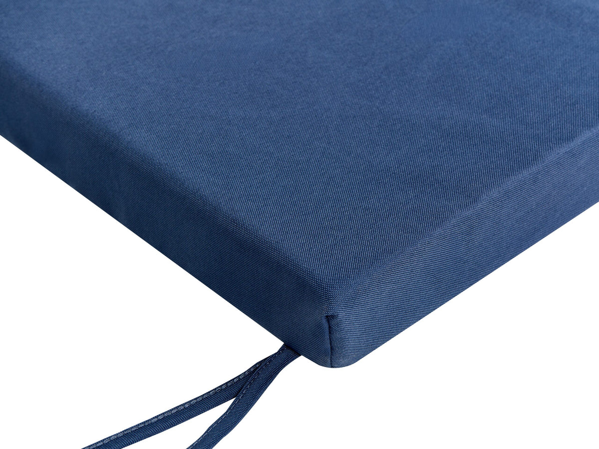 Banc Avec Coussin D'assise Beliani Monsano Marron Bleu 35x170x45 Cm