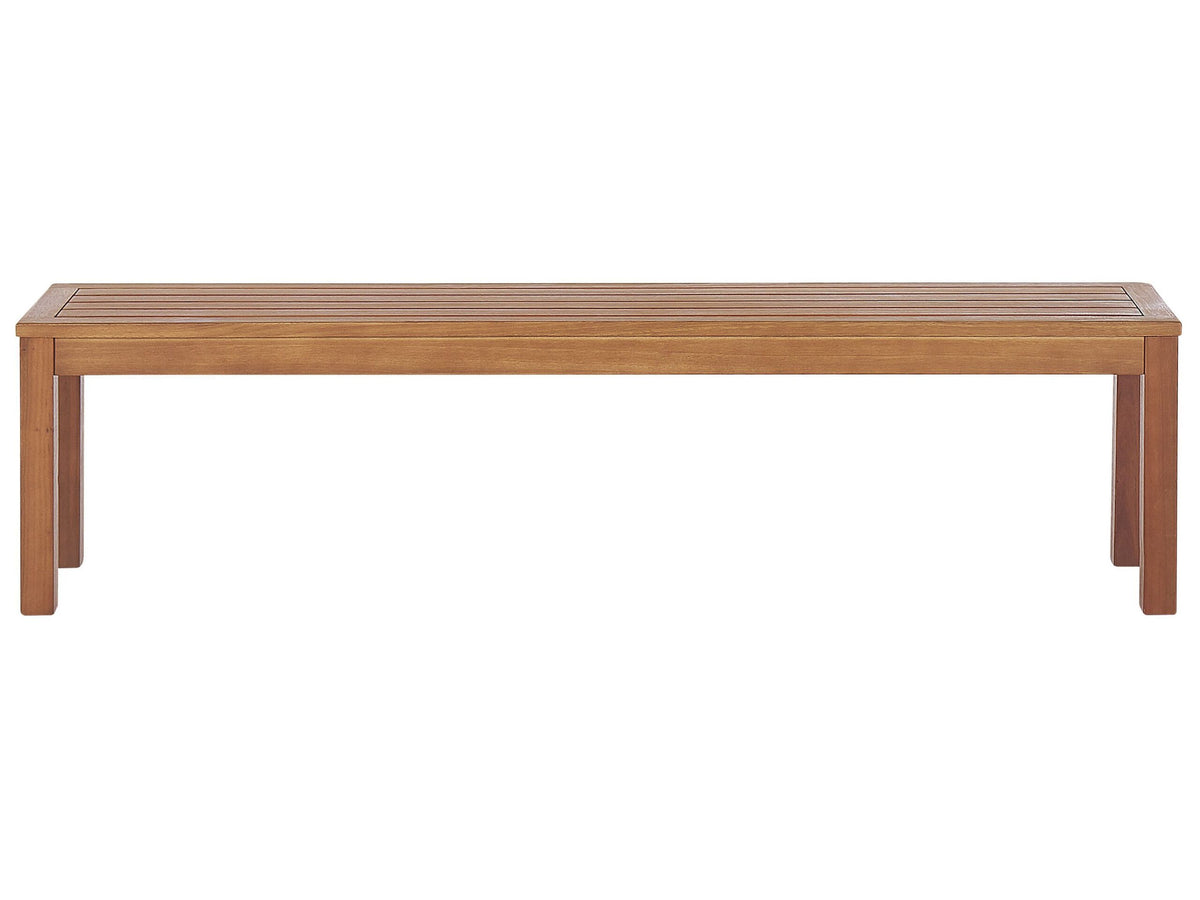 Banc Avec Coussin D'assise Beliani Monsano Marron Bleu 35x170x45 Cm