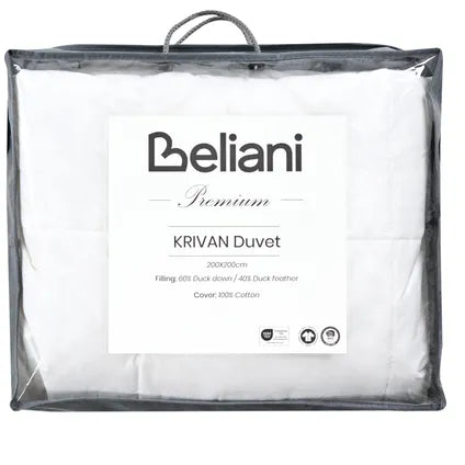 Duvet Beliani Krivan Blanc 200x200x1 Cm