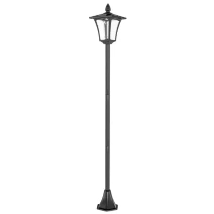 Lampadaire Solaire Jardin Collahausse – Noir – 18x18x160 Cm – Acier Inoxydable Auto