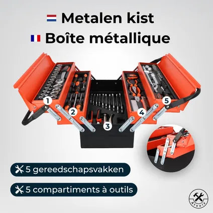 Boîte À Outils 4toolz De 85 Pièces – Complète Et Bien Organisée