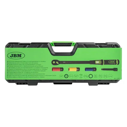 Clé Dynamométrique Jbm Tools 20–200 Nm Avec Douilles Pour Roues Et Rallonge (jbm-54785)