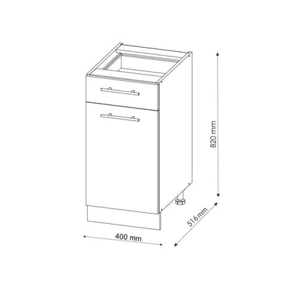 Meuble Bas De Cuisine – Vicco – Fame-line 46501 – Vert Or Campagne – 40x82x60 Cm