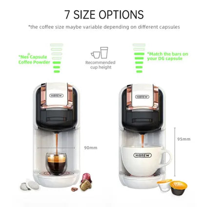 Hibrew – Machine À Café – H2B – 5-en-1 Multicapsules 20 Bars Noir