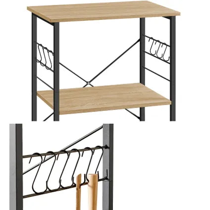 Meuble De Rangement - Leobert - Chêne Sonoma - 60 X 40 X 89 Cm