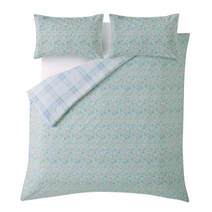 Delvotira | Housse De Couette Laura Ashley Pour Lit En 140 Sherston Powder Blue 200 X 200cm Bleu, Rose, Vert