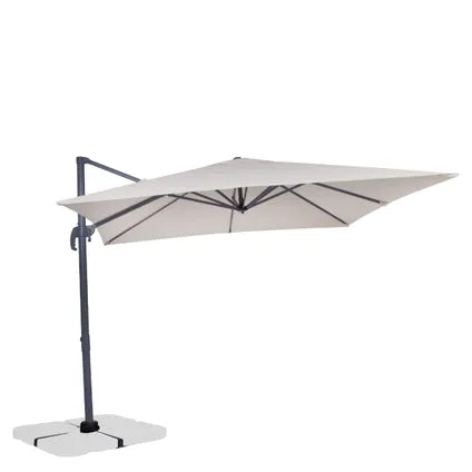 Parasol Cantilever Pisogne – 300x300cm – De Qualité Premium Beige – Terrasse Extérieure, Orientable À 360° – Grande Surf
