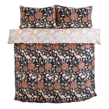 Delvotira | Housse De Couette William Morris Lits-jumeaux Tulipes Sauvages 220 X 230cm Cuivre