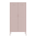 Delvotira | Armoire Vestiaire 90x50x180 Cm Métal Rose - Lendo Online