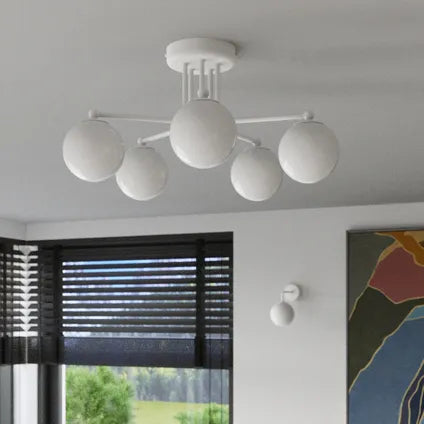 Lustre – Sollux Lighting – Bealy 5 Blanc Led 3000k