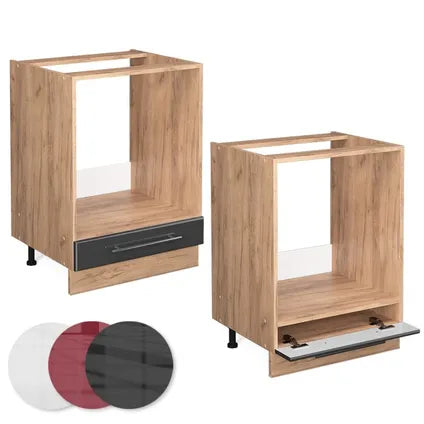 Meuble Bas Pour Four - Vicco - Fame-line 38354 - Anthracite/chêne Doré - 60x82x51.6 Cm