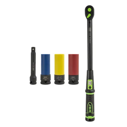 Clé Dynamométrique Jbm Tools 20–200 Nm Avec Douilles Pour Roues Et Rallonge (jbm-54785)
