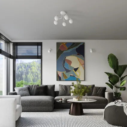 Lustre – Sollux Lighting – Bealy 5 Blanc Led 3000k