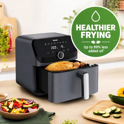 Tefal – Friteuse à Air Easy Fry Mega EY855B XXL – 7,5 Litres – Gris
