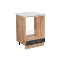 Delvotira | Meuble Bas Pour Four Encastrable - Vicco - Fame-line - Anthracite/chêne - 60x82x60 Cm