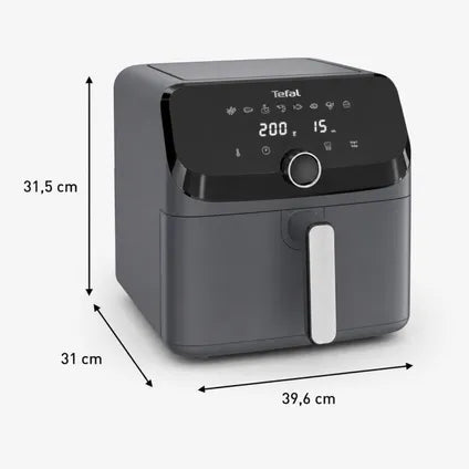 Tefal – Friteuse à Air Easy Fry Mega EY855B XXL – 7,5 Litres – Gris