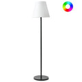 Delvotira | Lampadaire Solaire D'extérieur À Led Beliani Fonesca Blanc Noir 30x30x150 Cm