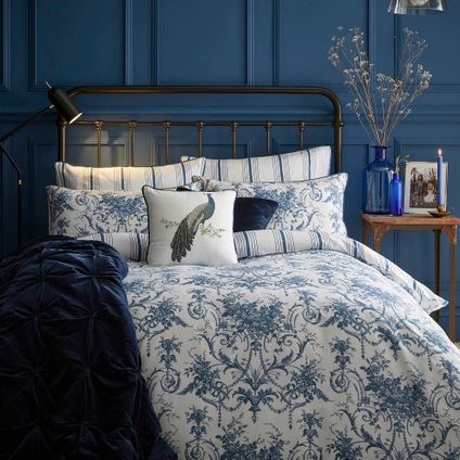 Delvotira | Housse De Couette Laura Ashley Pour Lit En 140 Tuileries Midnight 200 X 200cm