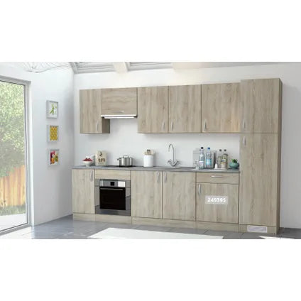 Meuble bas Paprika 60cm mélaminé chêne brossé