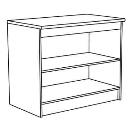 Meuble bas Paprika 60x100cm mélaminé chêne brossé