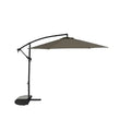 Delvotira | Parasol déporté Central Park Daze - D 290cm - Taupe - Inclinable Avec Manivelle 180g/m² Mât en acier