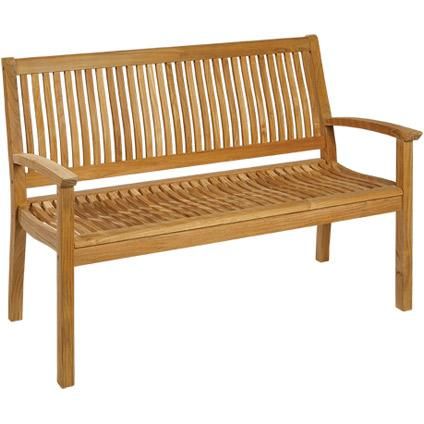 Banc de jardin Central Park Aloisa teck 128cm