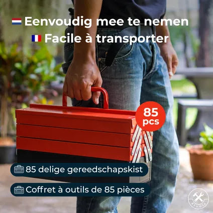 Boîte À Outils 4toolz De 85 Pièces – Complète Et Bien Organisée
