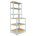 Delvotira | Étagère Rangement Établi Shelfplaza Office 190x100x60 Cm En Gris Clair Avec 6 Étagères