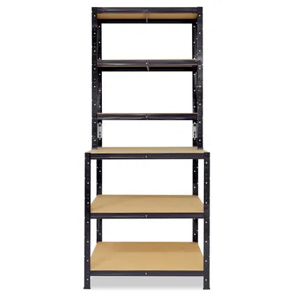 Étagère Rangement Établi Shelfplaza Black 190x100x60 Cm En Noir Avec 6 Étagères