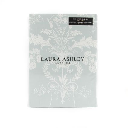 Delvotira | Housse De Couette Laura Ashley Josette Duckegg Lits-jumeaux 220 X 230cm Gris Bleu