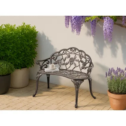 Banc De Jardin Beliani Piura Marron 49x88x80 Cm