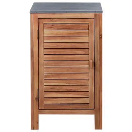 Meuble De Cuisine D'extérieur Beliani Brucoli Marron Gris 50x50x83 Cm