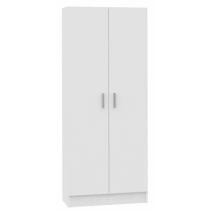 Delvotira | Armoire Rangement - 2 Portes - blanc