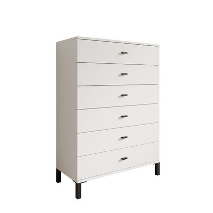 Delvotira | Commode Meubella Avellio - Blanc - 77x35x110 Cm