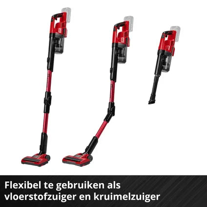 Aspirateur Balai Sans Fil Einhell TE-SV 18 Li-FLX-Solo – 3-en-1 Polyvalent – Bac à Poussière Sans Sac – Système de Triple Filtration