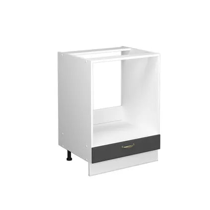 Delvotira | Meuble Bas Pour Four Encastrable - Vicco - Fame-line 38024 - Anthracite-or/blanc - 60x51.6x82 Cm