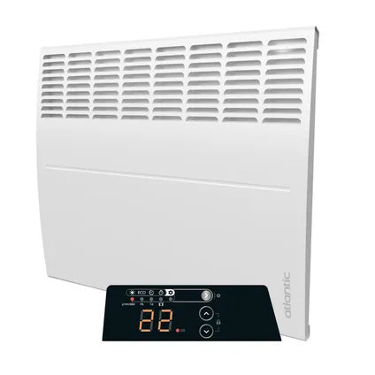 Delvotira | Radiateur électrique Atlantic F125D – Thermostat réglable – 2000 W – Blanc