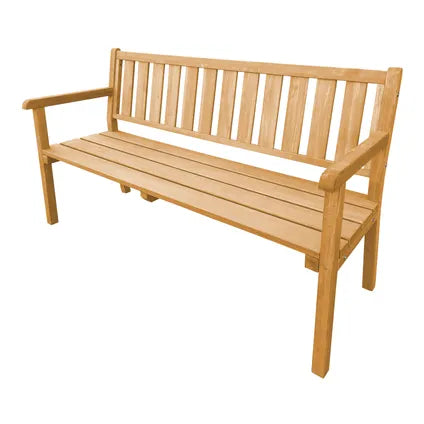 Banc De Jardin Axi Violette En Bois Brun – 3 Places – 170 X 62,5 X 92,5 Cm.