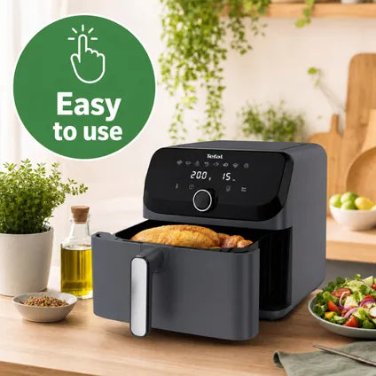 Tefal – Friteuse à Air Easy Fry Mega EY855B XXL – 7,5 Litres – Gris