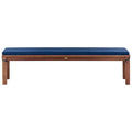Delvotira | Banc Avec Coussin D'assise Beliani Monsano Marron Bleu 35x170x45 Cm