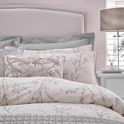 Delvotira | Housse De Couette Laura Ashley Pour Lit En 140 Willow Dove 200 X 200cm Gris
