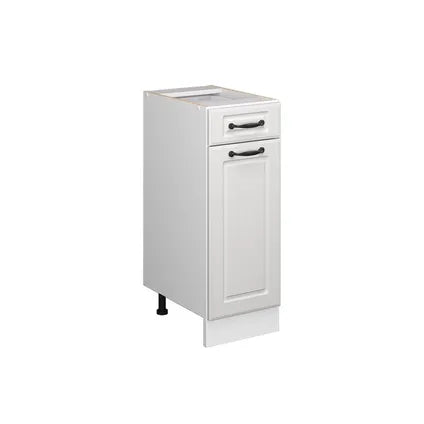 Delvotira | Meuble Bas Cuisine - Vicco - R-line - Blanc Campagne/blanc - 30x81.6x46 Cm