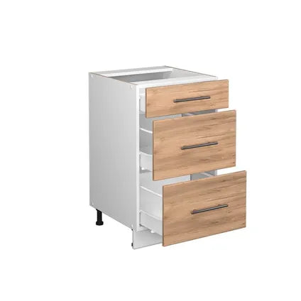 Meuble Bas De Cuisine Vicco – Fame-line 38436 – Chêne Doré/blanc – 50x82x51.6 Cm
