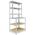 Delvotira | Étagère Rangement Établi Shelfplaza Home 190x90x60 Cm En Galvanisé Avec 6 Étagères