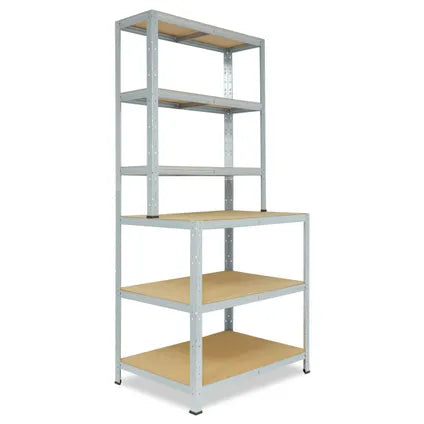 Delvotira | Étagère Rangement Établi Shelfplaza Home 190x90x60 Cm En Galvanisé Avec 6 Étagères