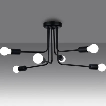 Lustre – Sollux Lighting – Torah 6 Noir Led 4000k