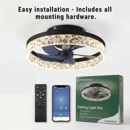Ventilateur de plafond avec éclairage – Lichtendirect – Smart – Ventilateur Plafonniere