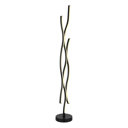 Delvotira | Lampadaire Geronimo Led Globo Métal Noir 1x Led