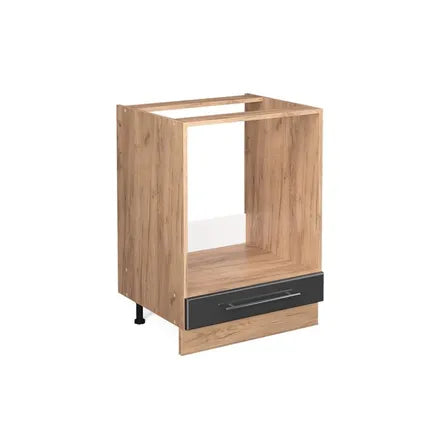 Delvotira | Meuble Bas Pour Four - Vicco - Fame-line 38354 - Anthracite/chêne Doré - 60x82x51.6 Cm